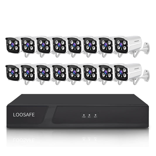 LOOSAFE SAV16 PoE Suiveillance NVR Kits 16pcs Cameras